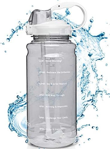 El Maigo Motivational Half Gallon Water Bottle with Straw & Time Marker - Leakproof Flip Top 64 O... | Amazon (US)