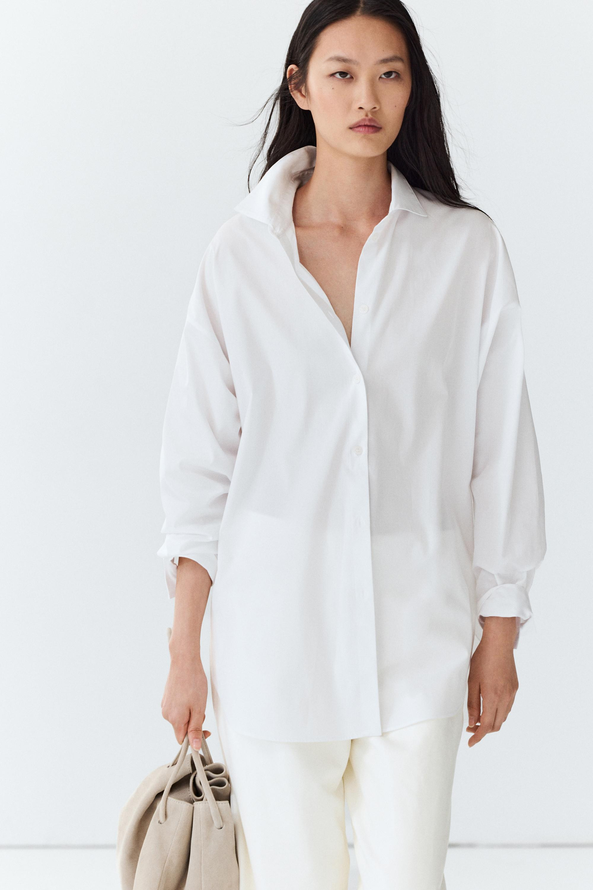 100% cotton poplin shirt | Massimo Dutti UK
