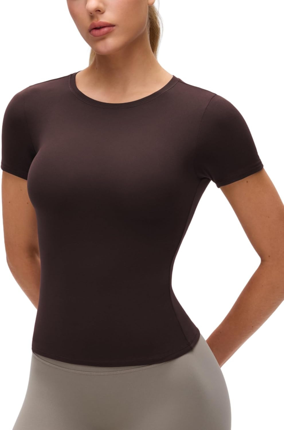 CRZ YOGA Softembrace High Crew Neck T-Shirt | Amazon (UK)