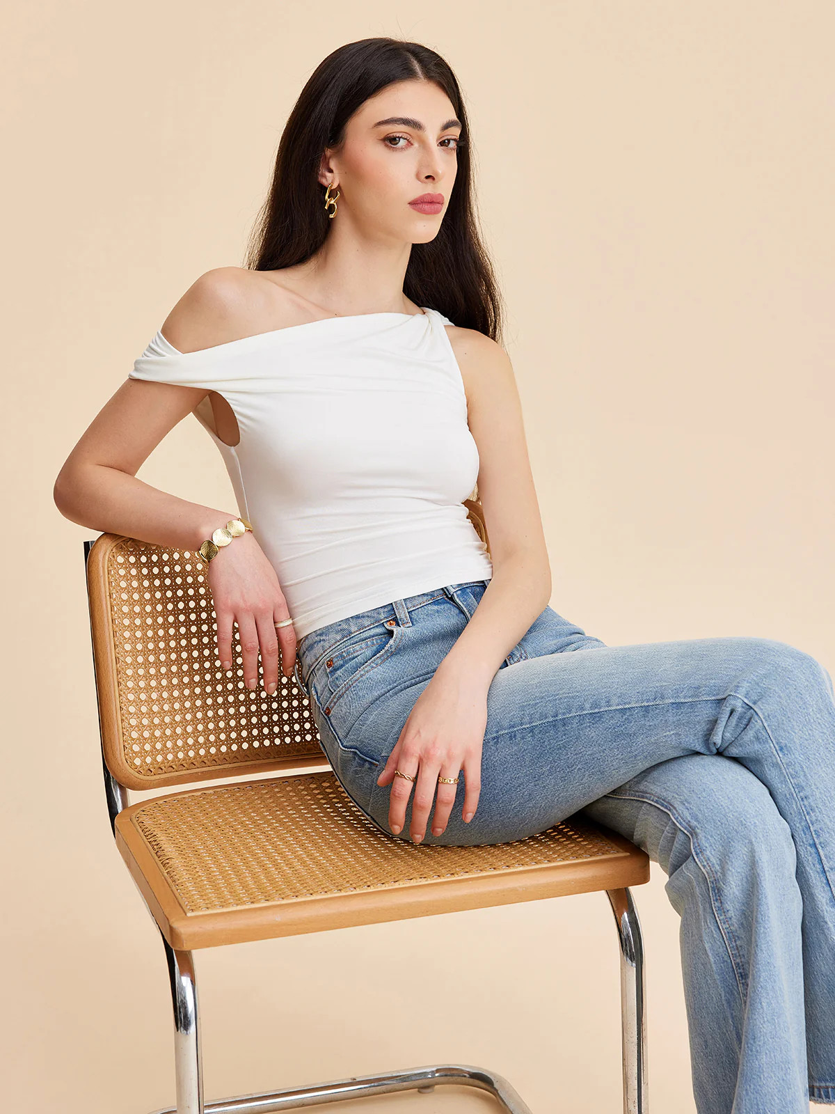 Asymmetrical One-Shoulder Top | Commense
