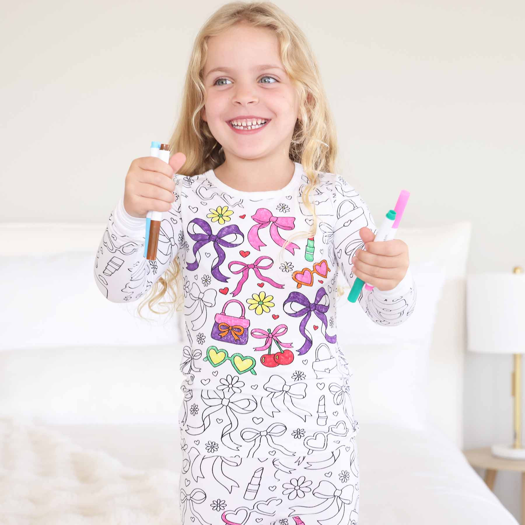 Colorable Two Piece Pajama Set | Material Girl | Caden Lane