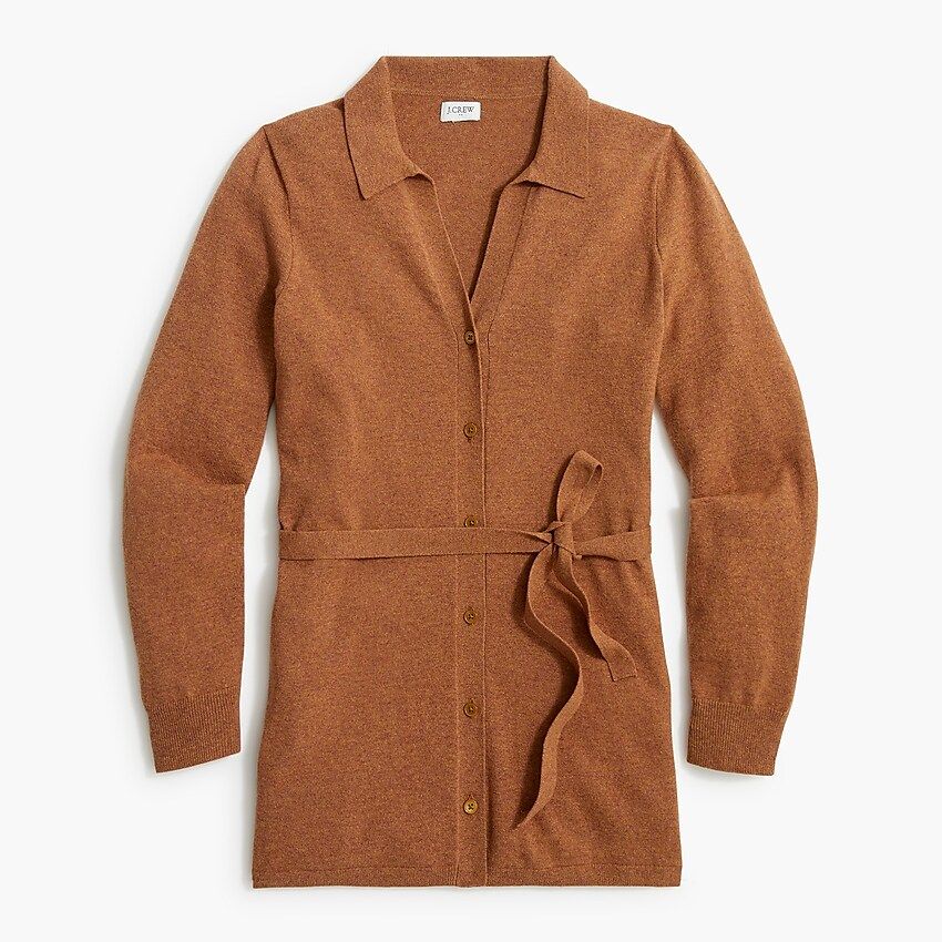 Wool-blend belted cardigan sweater | J.Crew Factory