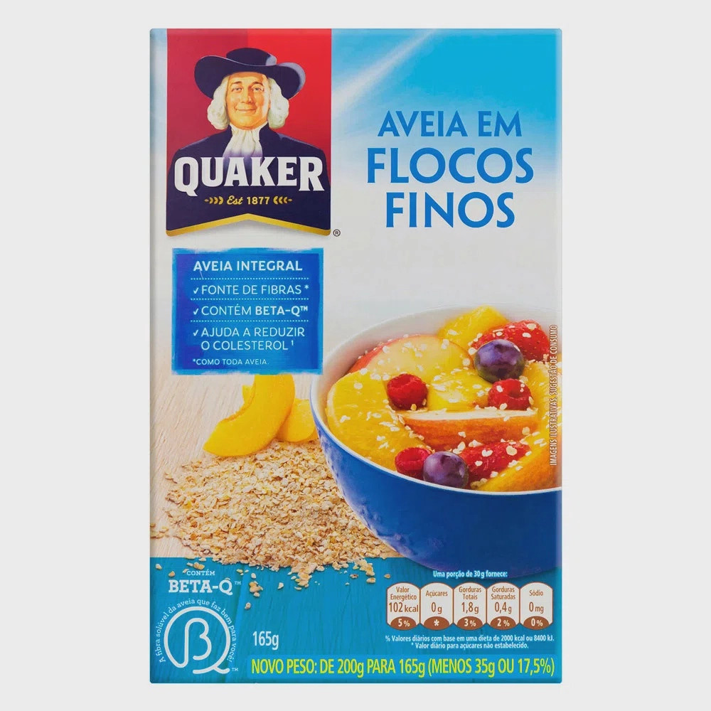 Aveia em Flocos Finos Quaker 165g em Promoção na Americanas | Americanas (BR)