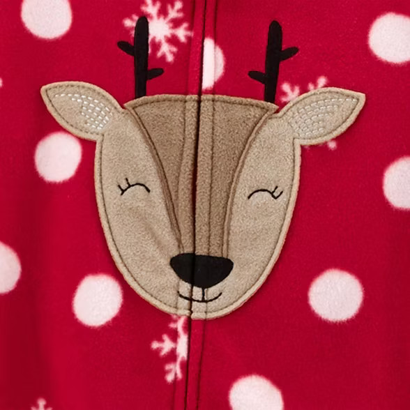 Toddler Girls' Santa Fleece Footed Pajama - Just One You® made by carter's Pink/Red | Target