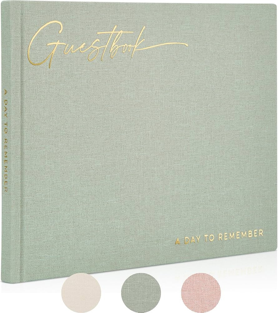 ZICOTO Beautiful Wedding Guest Book for Your Wedding Reception - Simply Elegant Guestbook to Sign... | Amazon (US)