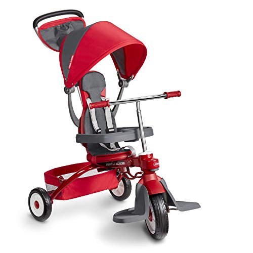 Radio Flyer Deluxe EZ Fold 4-in-1 Stroll 'N Trike, Red | Amazon (US)