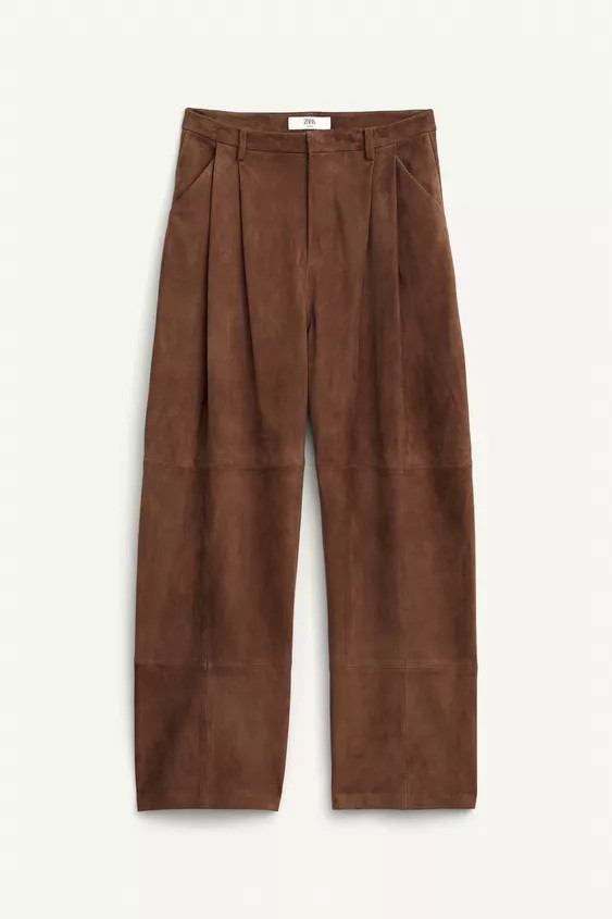 100% SUEDE DARTED TROUSERS LIMITED EDITION | Zara DE