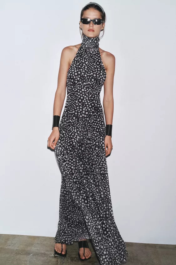 POLKA DOT HALTER DRESS | Zara US