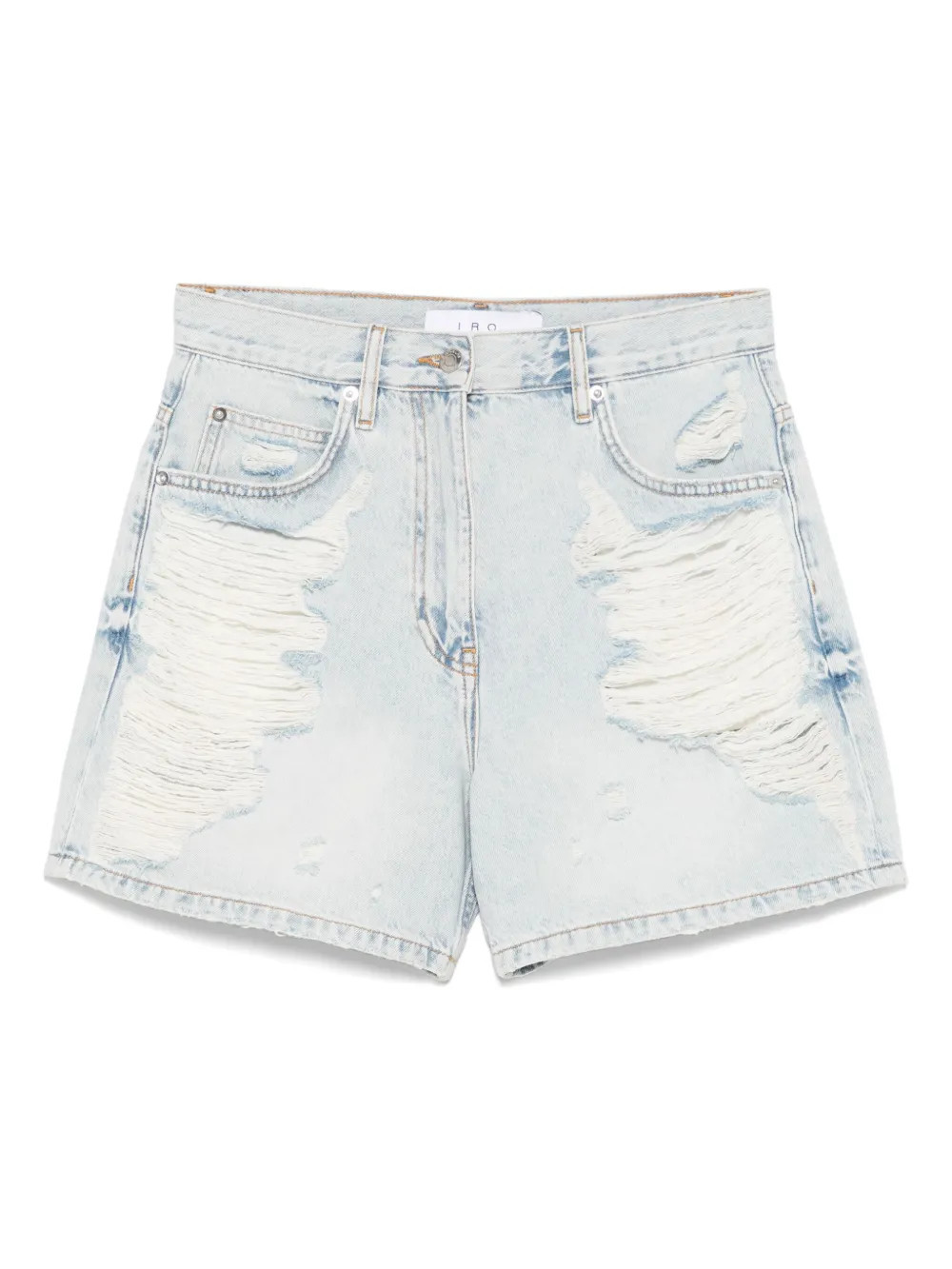 IRO ripped denim shorts - Blue | Farfetch Global