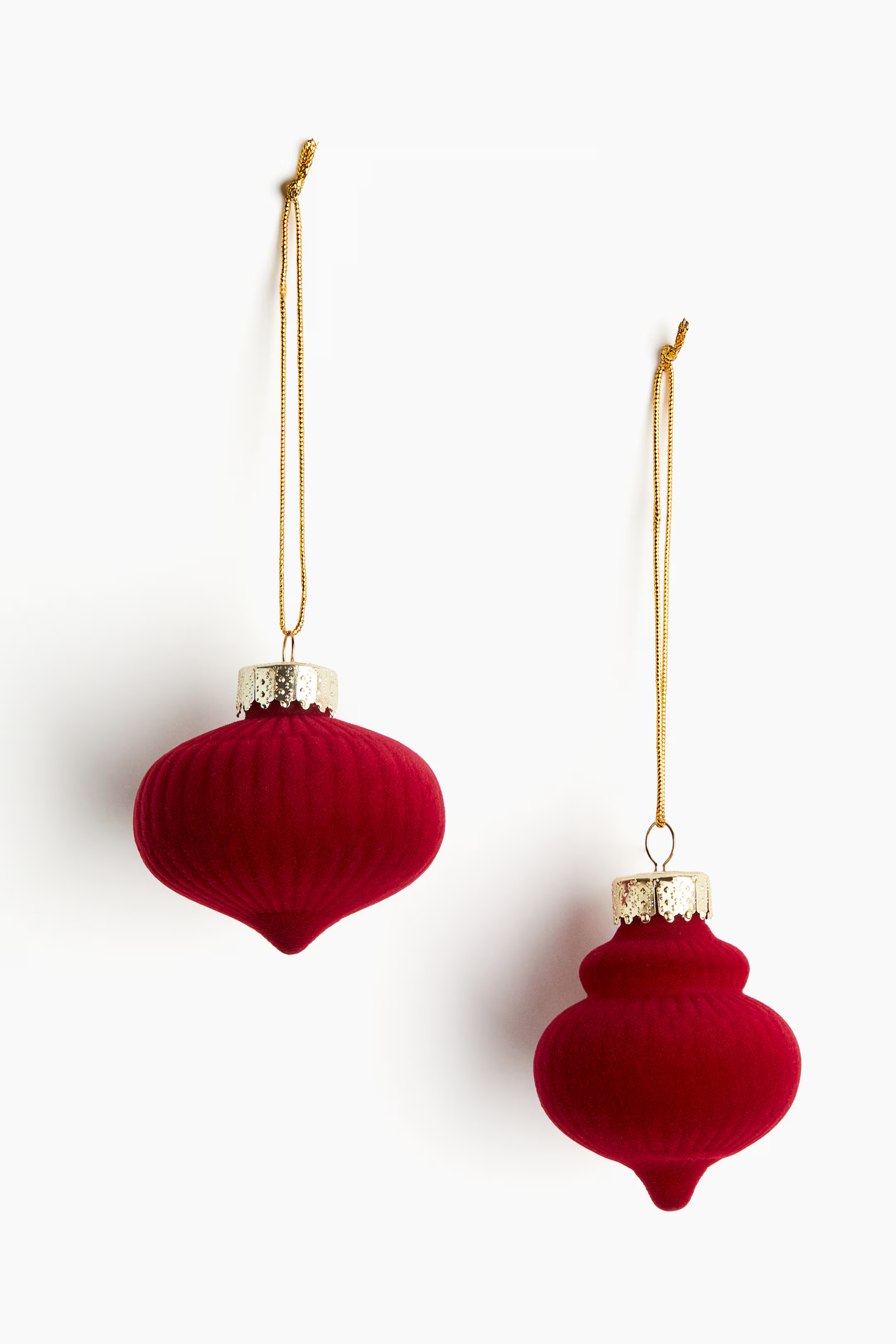 2-pack flocked baubles | H&M (UK, MY, IN, SG, PH, TW, HK)