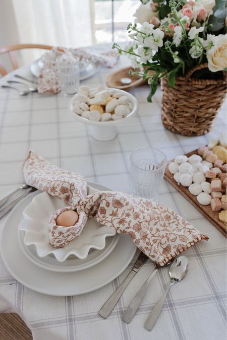 Easter table decor ideas. Shop similar items just in time for Easter✨

Easter
Styling tip
Easter decor 
Entertaining 
Tables-cape
Dining room decor
Dining table set

#LTKFind #LTKhome #LTKSeasonal