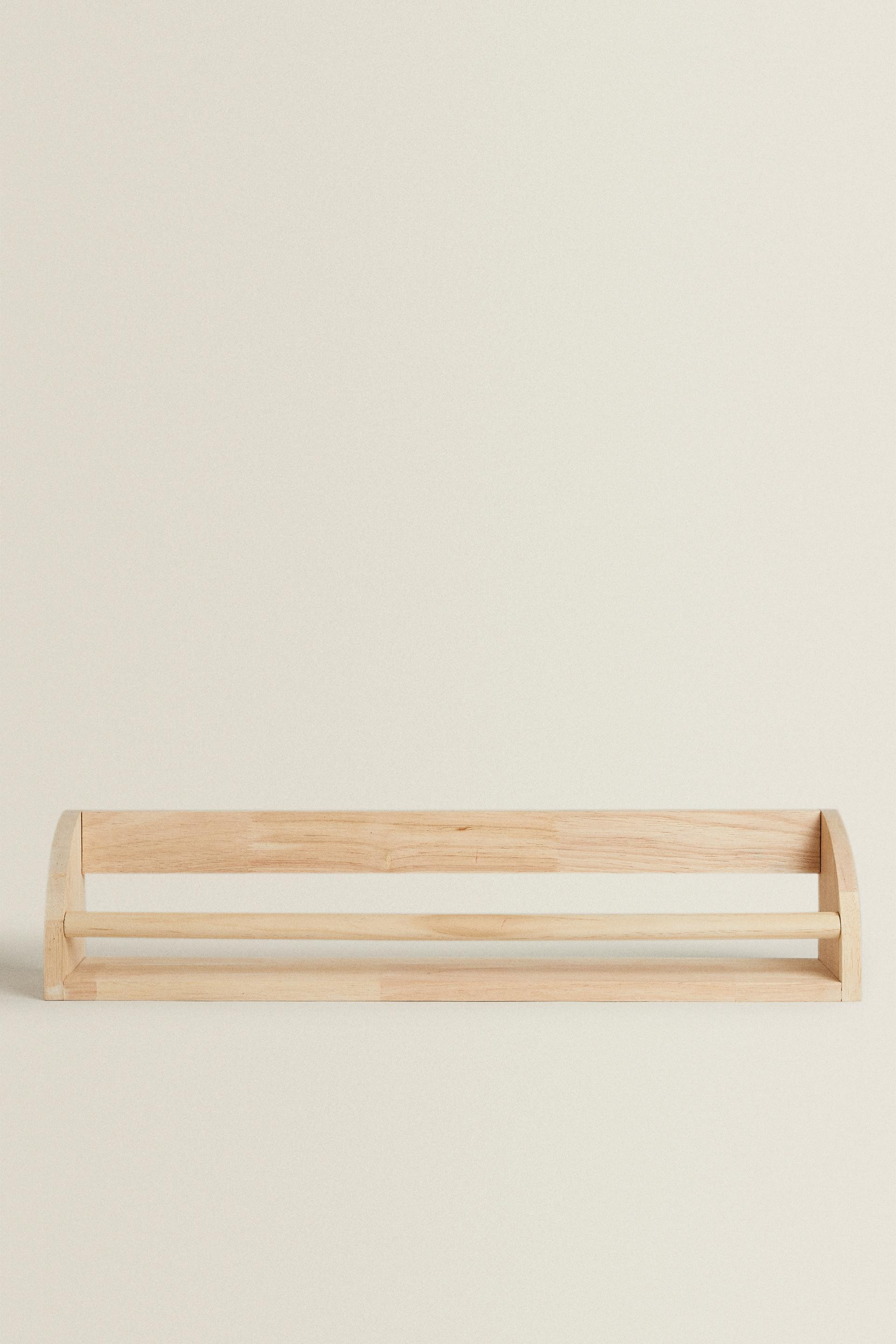 ÉTAGÈRE ENFANT EN BOIS AVEC BARRE AVANT - Beige clair - UNIQUE | Zara FR