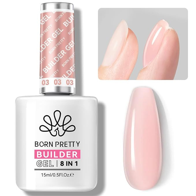 BORN PRETTY Builder Gel for Nails, 8-in-1 Extension Gel Strengthener Gel Hard Builder Nail Gel Ba... | Amazon (US)