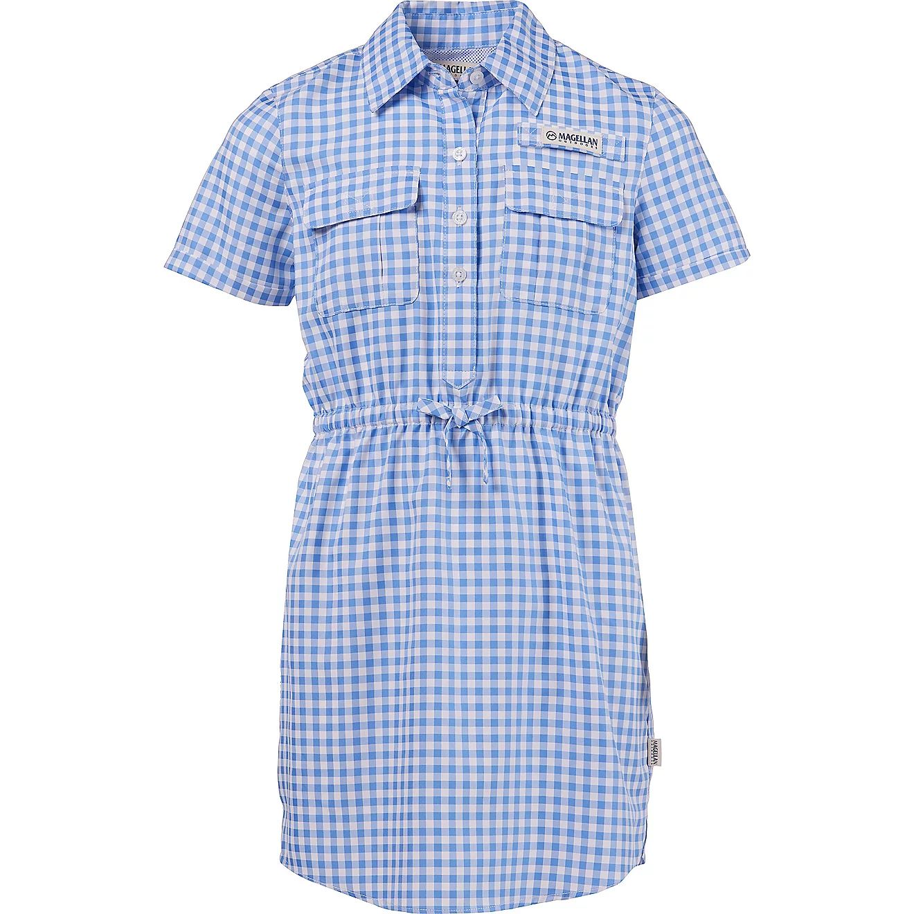 Magellan Outdoors Girls' Seersucker Short Sleeve Fishing Shirt Dress | Academy | Academy Sports + Outdoors