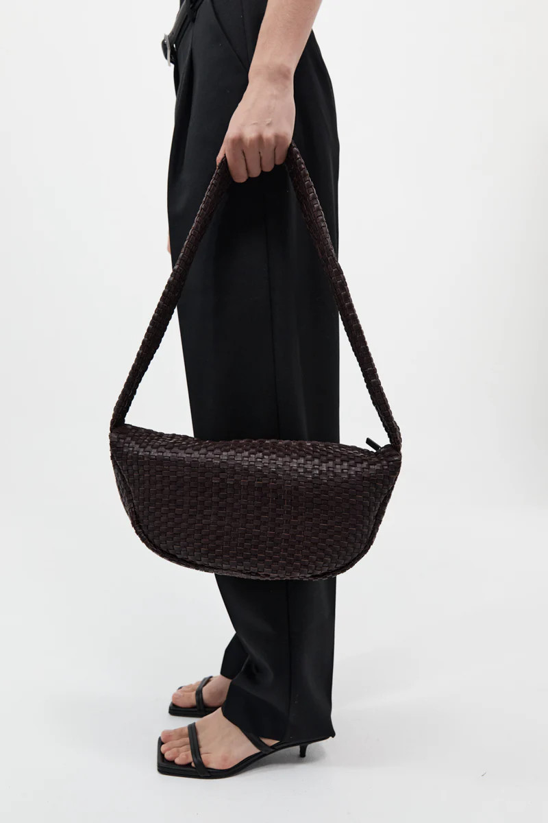 Lattice Weave Crescent Bag - Port | St. Agni (US, UK, EU)