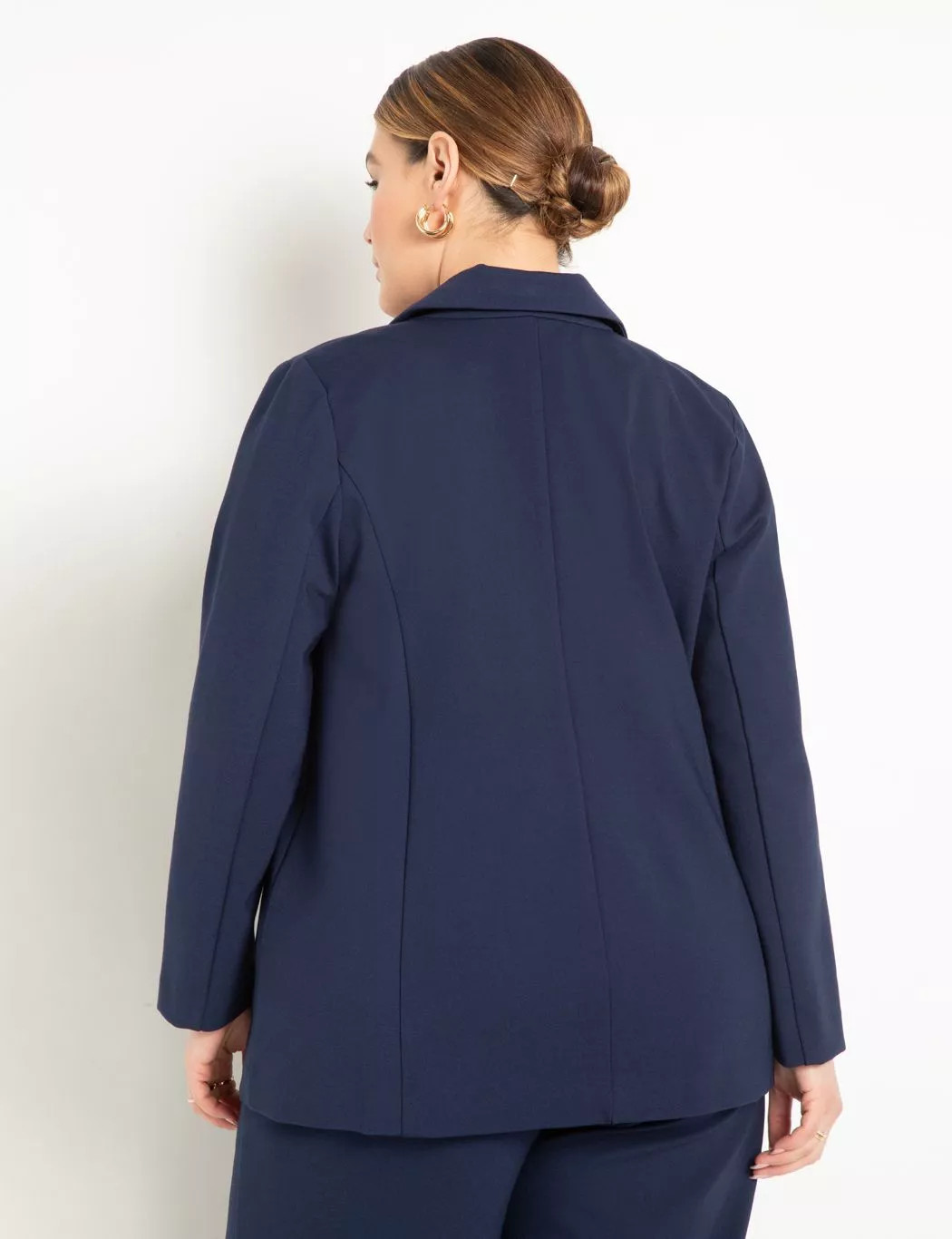 The Ultimate Stretch Suit Long Line One Button Blazer | Eloquii