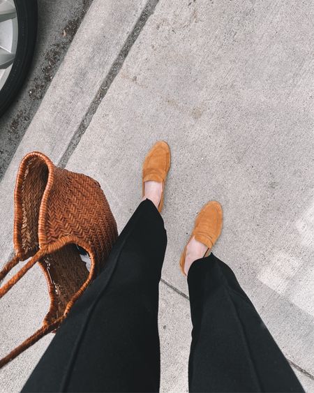 A couple of other favorites: these Italian suede loafers are back in stock! They’re only $79 🤯🤯🤯🤯 and so buttery soft and floppy, meaning you kind of can’t feel them when you’re wearing them!! I’m definitely ordering in black too 😍 (btw: they only come in whole sizes. I wear a 7.5 so I went with the 8 and they’re perfect!) 

Pull-on Sweater pants: holy. They’re FANTASTIC. They’re basically sleek black pants that feel like sweatpants. They run on the smaller side; I go a size up! I do buy the cropped because im on the shawty side, but the full-length is 25% off!! 

#LTKfindsunder100