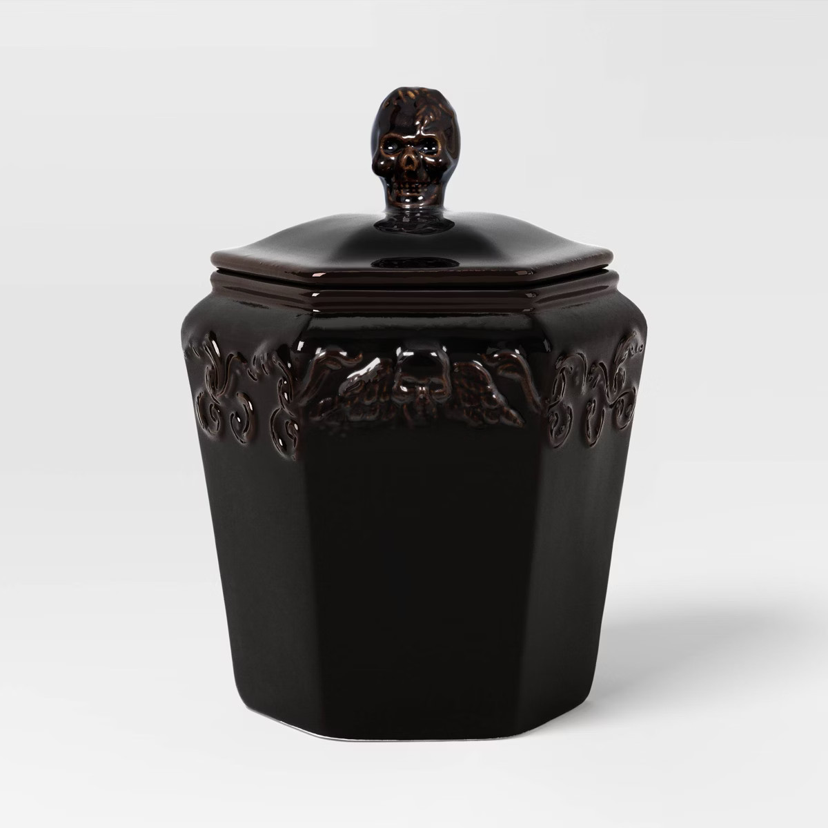 28 fl oz Stoneware Candy Bowl with Lid Black - Threshold™ | Target