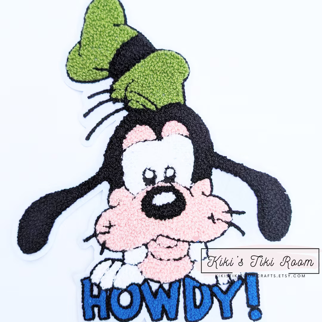 LARGE GOOFY Head Chenille Embroidered Patch/ Sew on Patch/For Scrapbooks /Journals/ DIY Projects | Etsy (US)