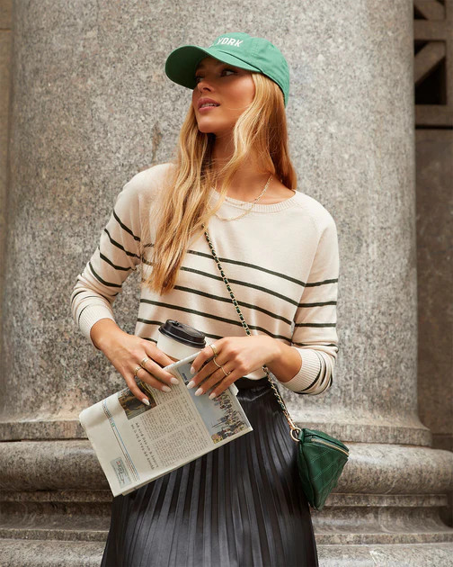 Duffy Striped Knit Lightweight Sweater | VICI