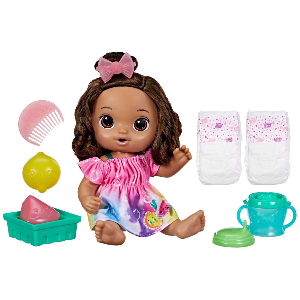 Baby Alive Fruity Sips Baby Doll - Brown Hair/Brown Eyes | Target