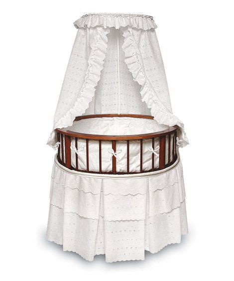 Cherry & White Elegance Round Bassinet & Canopy | Best Price and Reviews | Zulily | Zulily