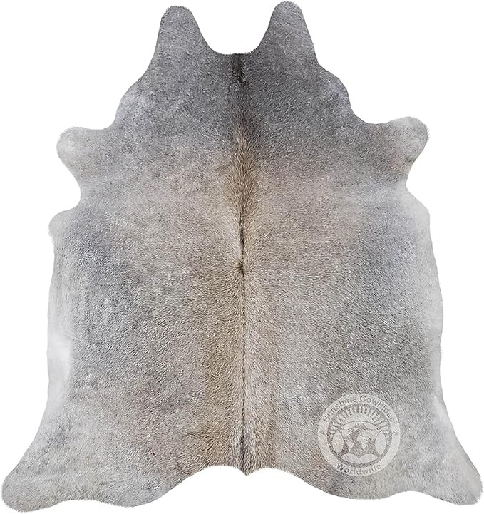 Genuine Grey Beige Cowhide Rug Large 6 x 8ft 180 x 240cm | Amazon (US)