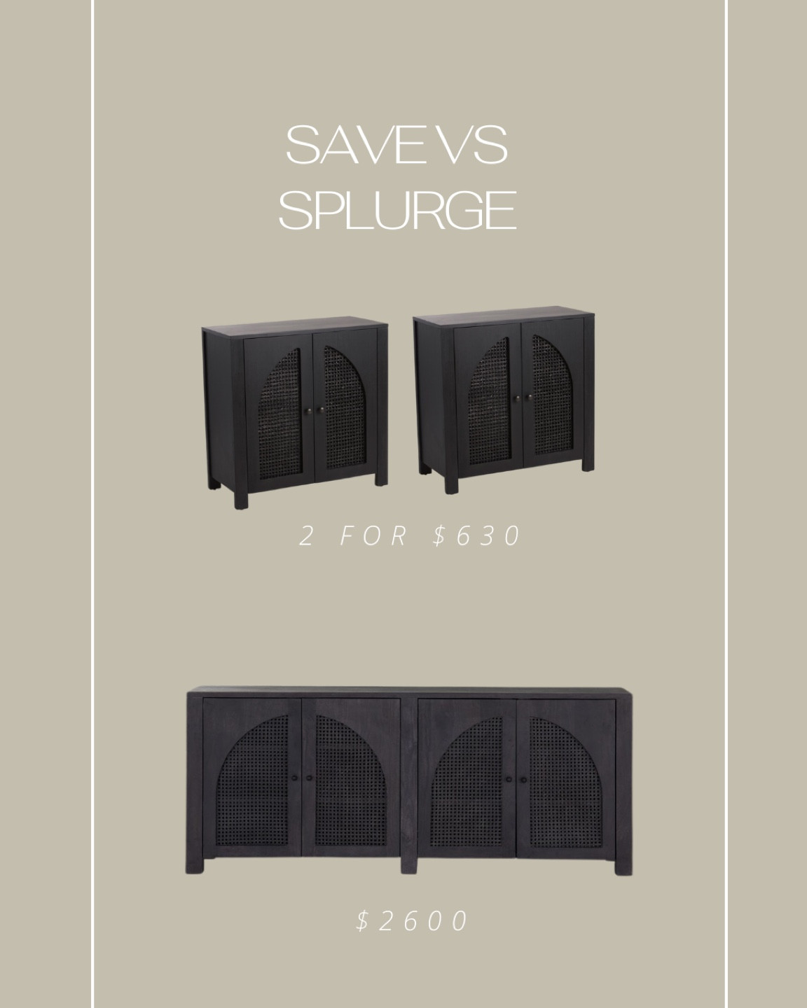 Save VS splurge. Cabinets/sideboard 

#LTKhome