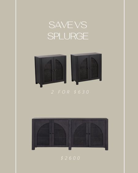 Save VS splurge. Cabinets/sideboard 

#LTKhome