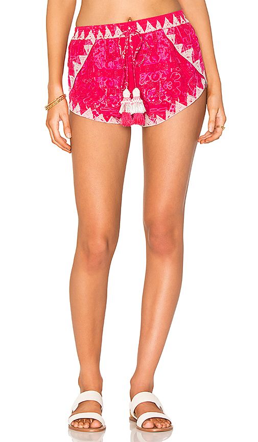 ROCOCO SAND Embroidered Shorts in Pink. - size L (also in XS) | Revolve Clothing