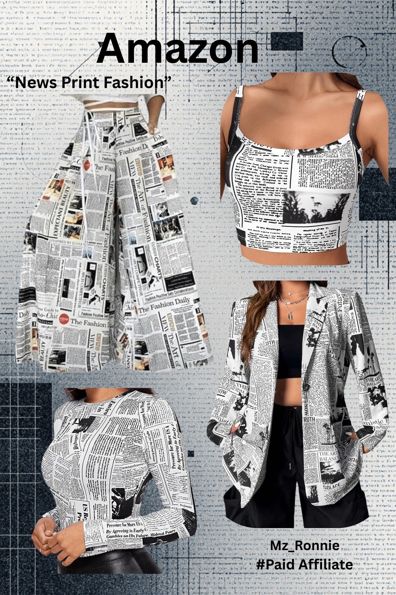Women’s Newspaper Print Designs….Select your occasion and standout!!!!! 
~ Follow ~
& LTK (Free) Search (Creators)
Type: Mz_Ronnie
•l📌TikTok: MzRonnie Tha Fashionista
📌Amazon Storefront: Mz. Ronnie
📌Walmart Storefront: Mz_Ronnie
Fashion Finds
📌Instagram: Magical_diva72
📌FB: Ronnie Bond

#LTKgrwm #LTKTravel #LTKootd