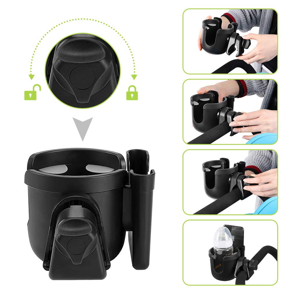 Accmor Stroller Cup Holder with Phone Holder, Bike Cup Holder, 2-in-1 Universal Cup Phone Holder ... | Amazon (US)