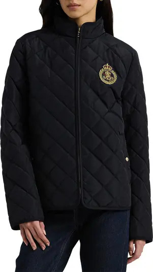 Lauren Ralph Lauren Crest Logo Quilted Jacket | Nordstrom | Nordstrom