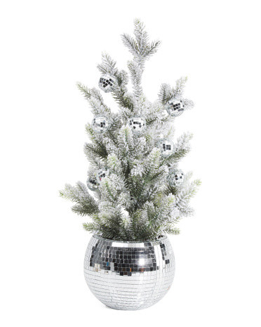 24in Snowy Disco Tree | TJ Maxx