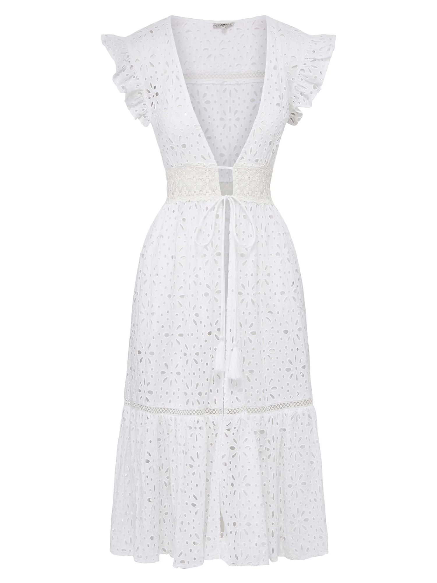 Lauren Coverup Dress Seaside Eyelet Fresh White | Change of Scenery