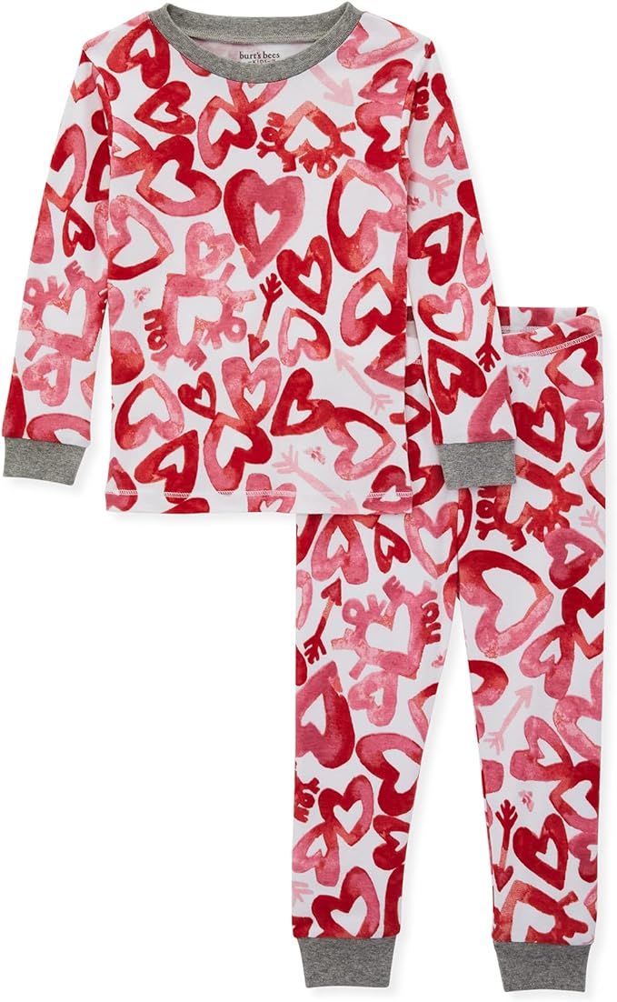 Burt's Bees Baby Baby Girls' Pajamas, Tee and Pant 2-Piece Pj Set, 100% Organic Cotton | Amazon (US)