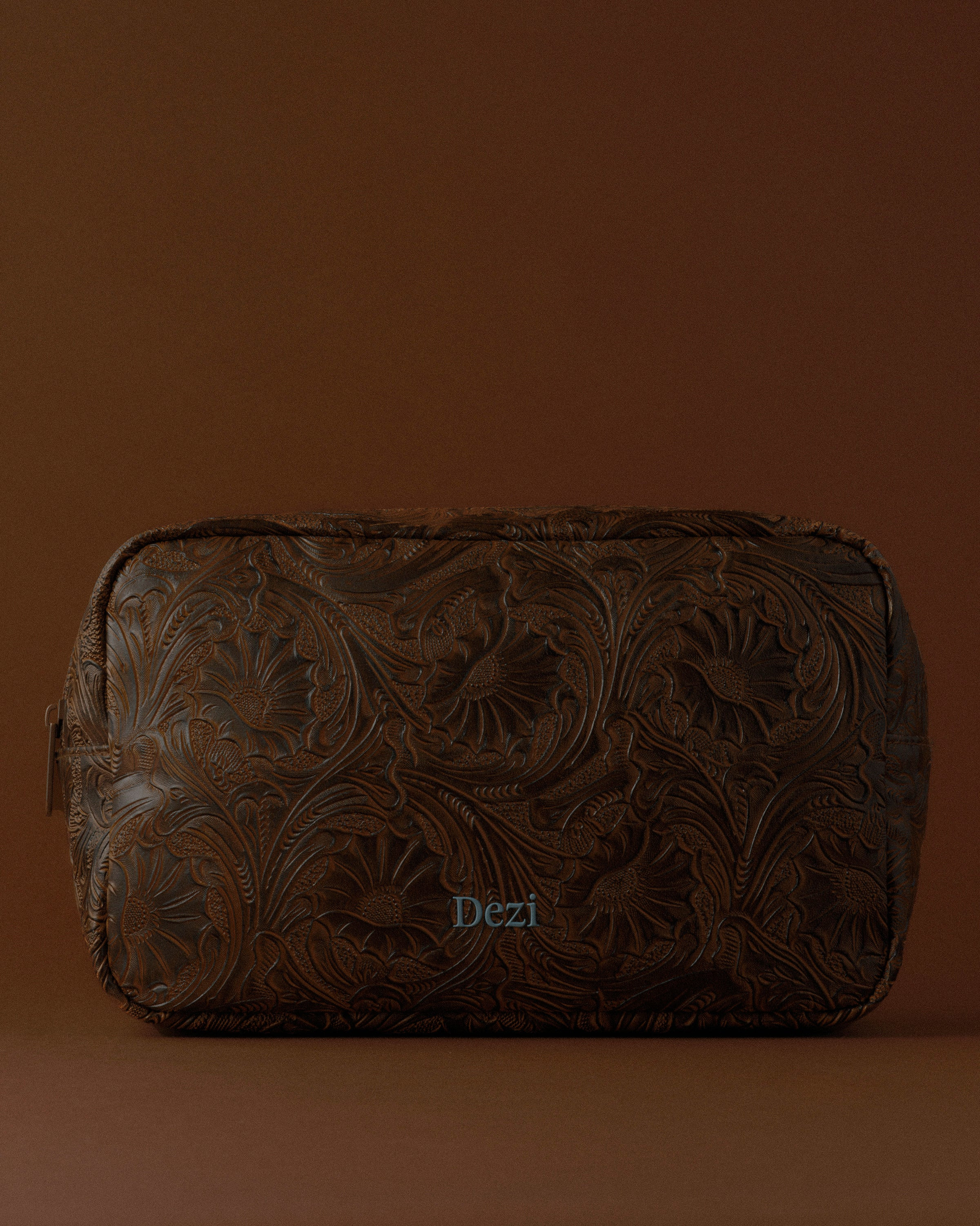 The Everyday Bag in Chocolate Heritage Print | DEZI Skin