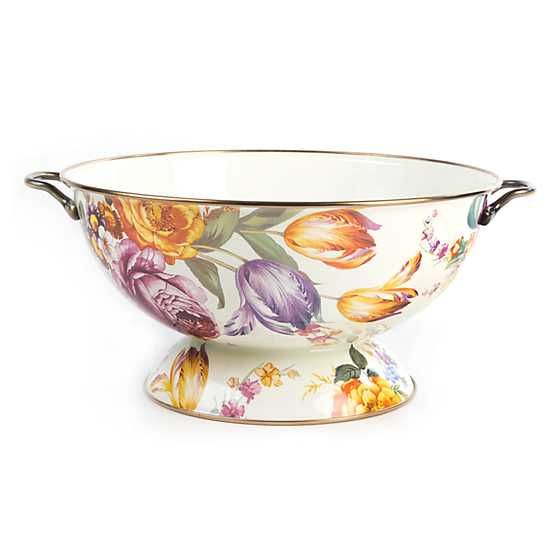 MacKenzie-Childs | Flower Market Everything Bowl - White | MacKenzie-Childs