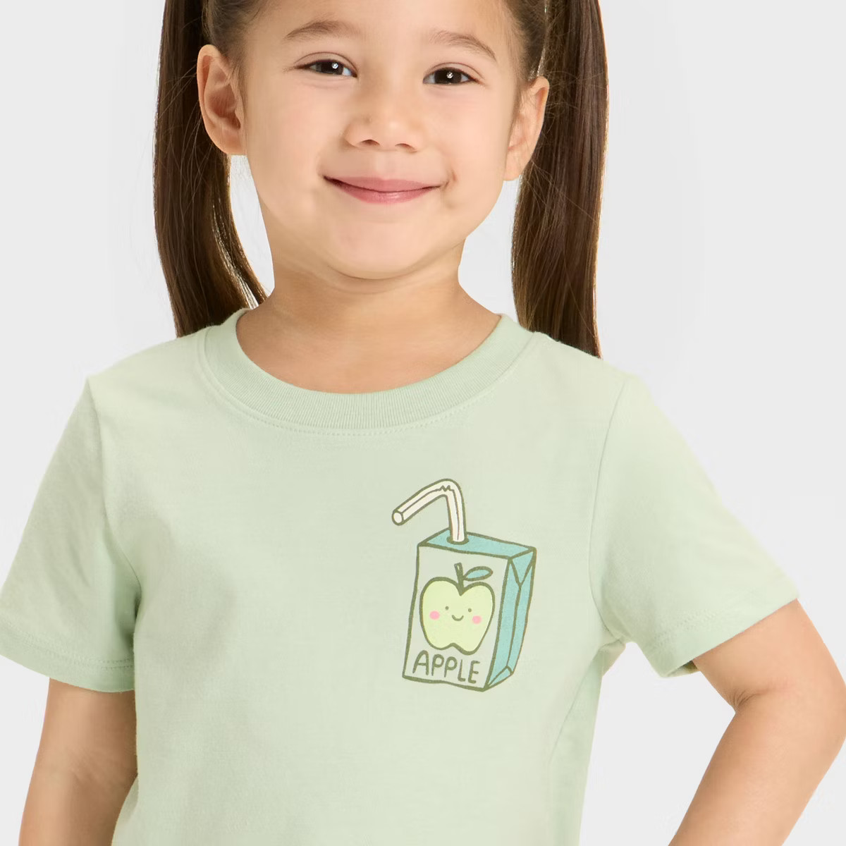 Toddler Girls' Apple Juice Graphic T-Shirt - Cat & Jack™ Sage Green | Target
