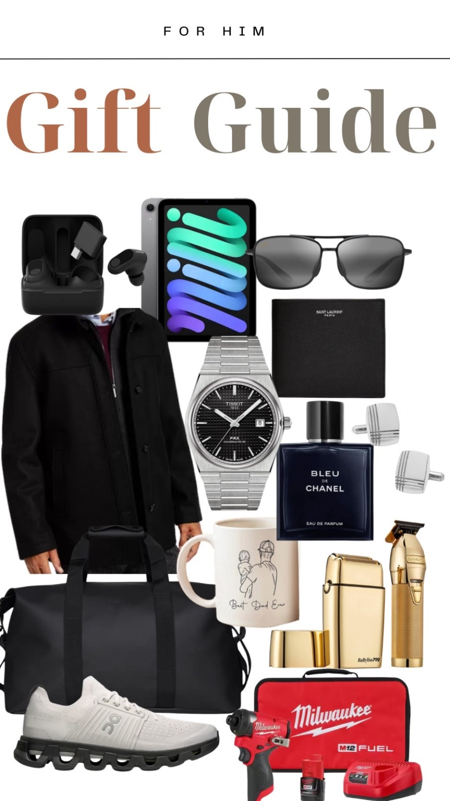 Gift Guide for HIM ✨

#giftideasforhim #giftguideforhim #giftideas #giftguide #affordablefinds #menswooljacket #menswear #menscologne #nordstromfinds #menswatch #Tissot #ipadmini #mauijim #menstrimmer #menswallet #saintlaurentwallet #earbuds #gamingbuds #amazonfinds #amazongiftideas #milwauke #milwaukegiftset #homedepotsale #menssneakers #topseller #trending #oncloudsneakers #menstyle #dadgifts 

#LTKMens #LTKSaleAlert #LTKGiftGuide