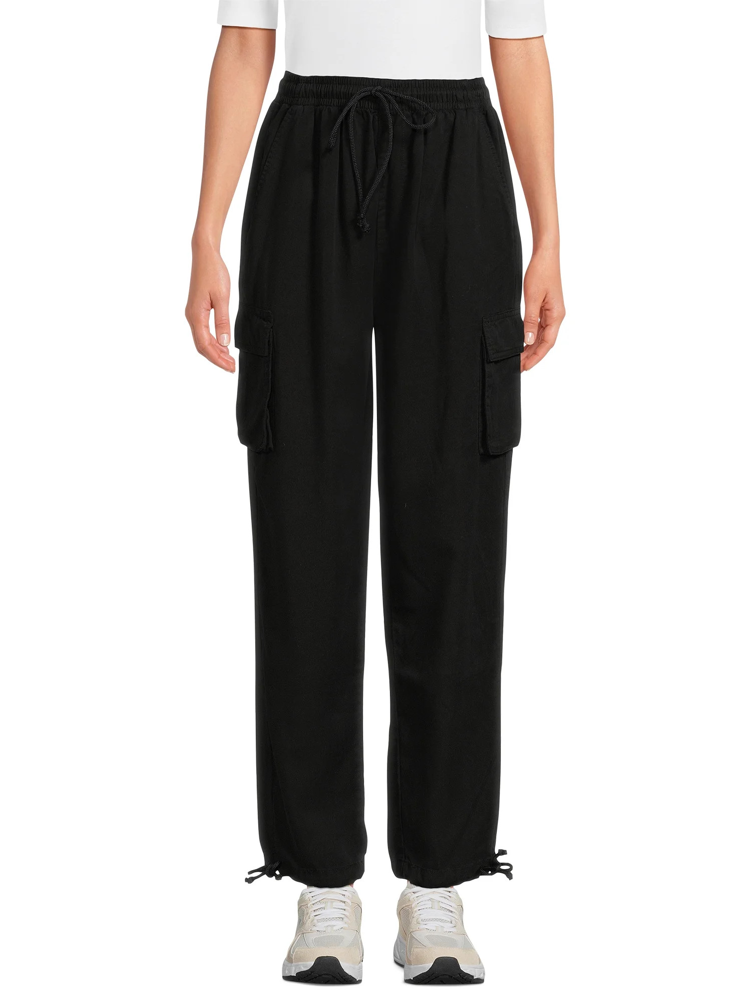 Time and Tru Women's Parachute Cargo Jogger Pants, 28" Inseam, Sizes XS-XXXL | Walmart (US)