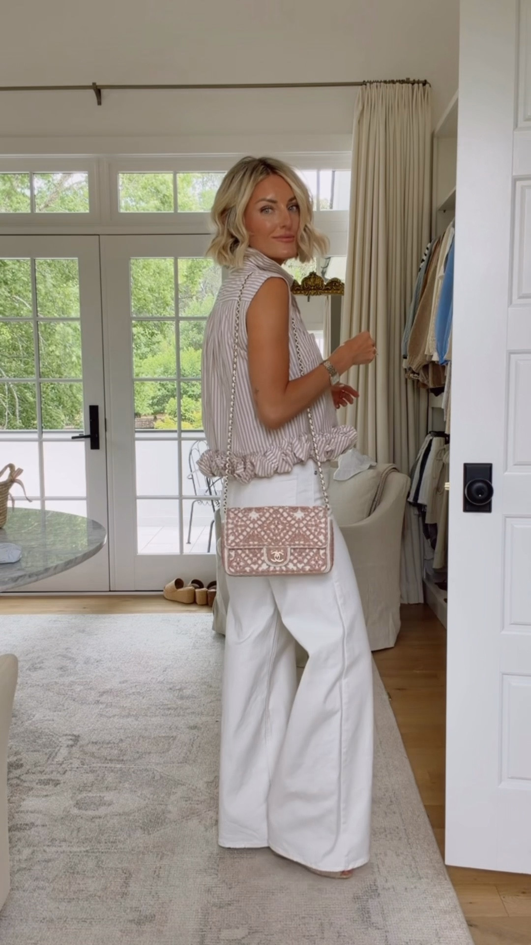 Love that this look could be worn as workwear or an elevated spring outfit! Wearing XS/4.

Loverly Grey, Anthropologie, Target, white jeans outfit, white denim outfit

#LTKootd #LTKSeasonal