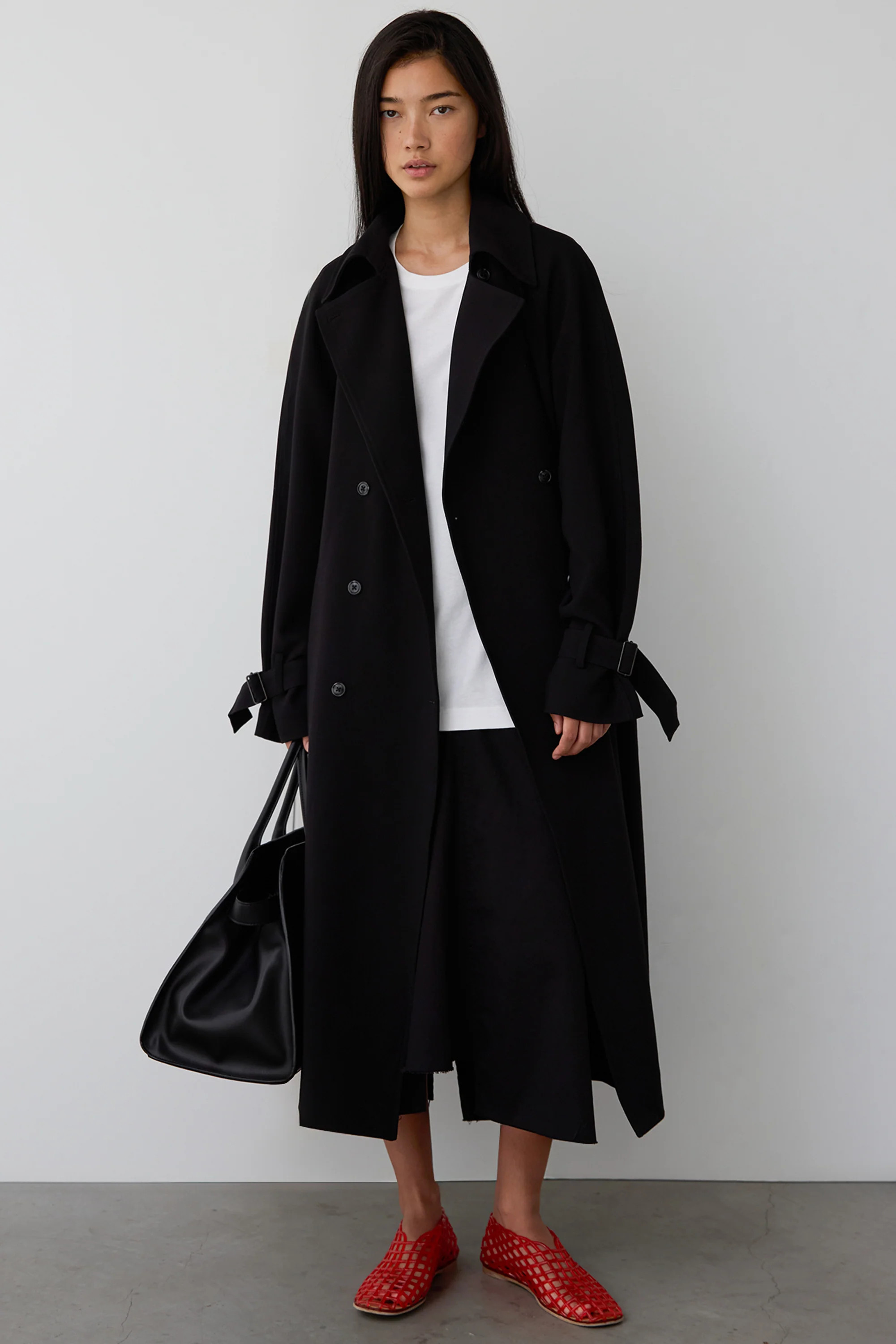 OVERSIZED TRENCH COAT Beige / Double Extra Small | OAK + FORT