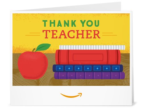 Amazon.com: Amazon Gift Card - Print - Thank You Teacher (Books): Gift Cards | Amazon (US)