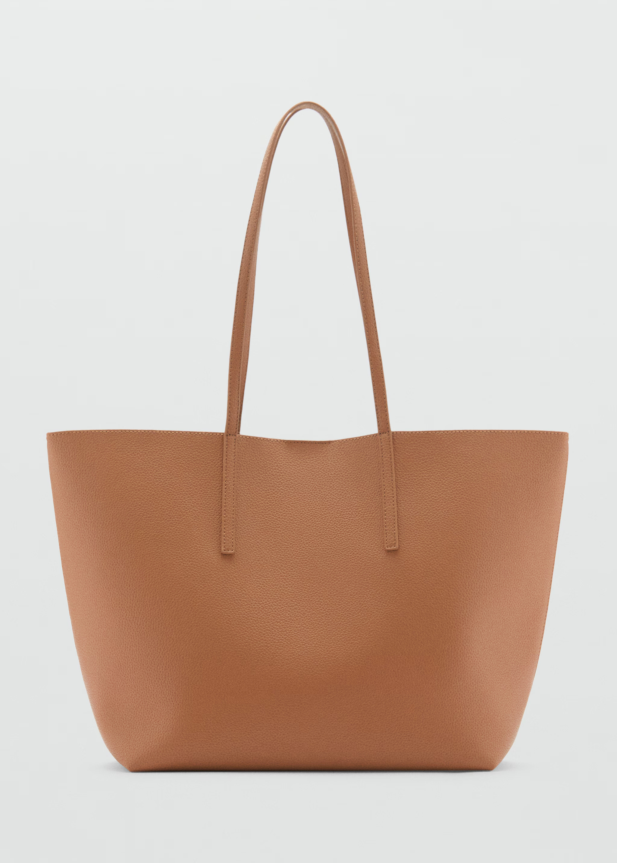 Pebbled effect shopper bag - Woman | MANGO United Kingdom | MANGO (UK)