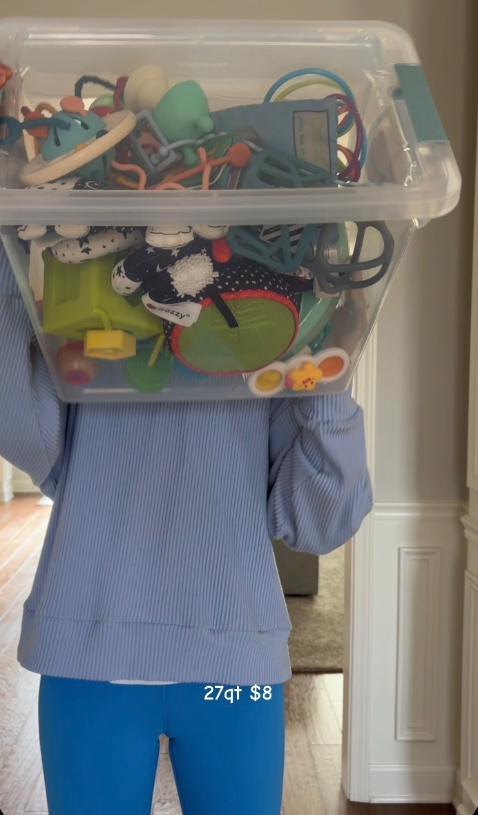 Large storage tote for bigger toys 

 