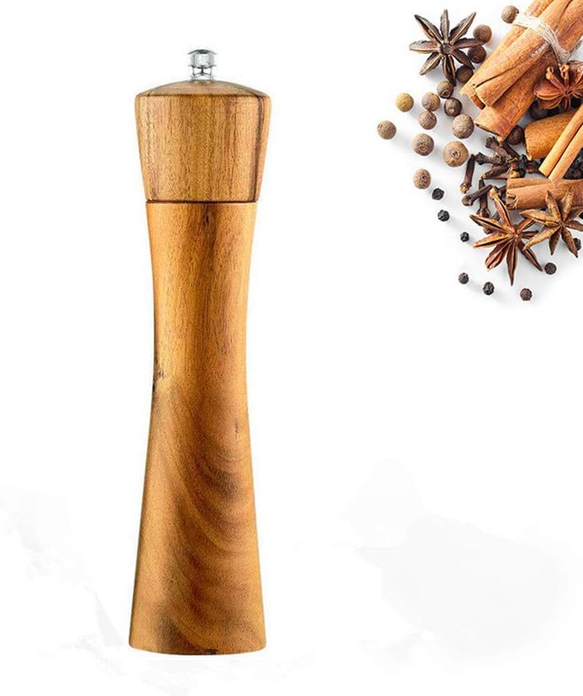 Wood Salt and Pepper Grinder Mill - Noryee Manual Wooden Salt Grinder Pepper Mill Shakers Refilla... | Amazon (US)