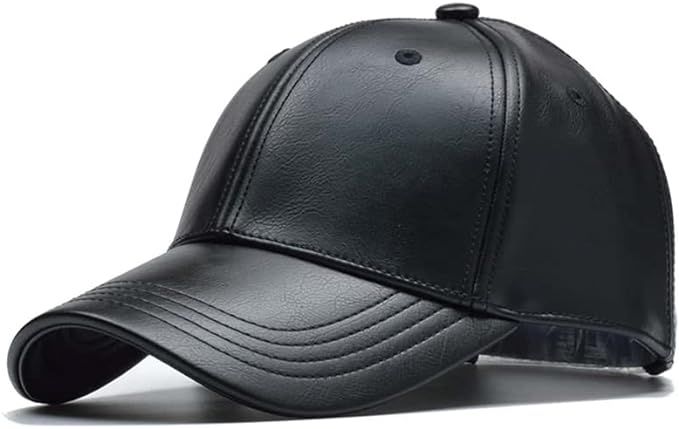 VORON Unisex Baseball Cap,Adjustable PU Leather Vintage Newsboy Cap Sun Protection Sport Hat for ... | Amazon (US)