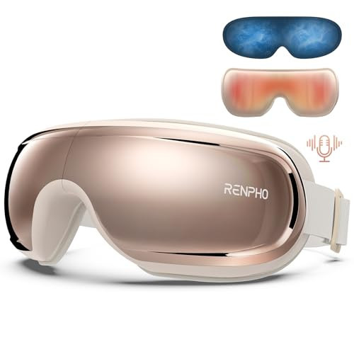 RENPHO Eyeris 3 Eye Massager with Heat and Cooling Voice Control, Mothers Day Birthday Gifts for Mom Women Men Her, FSA Eligible HSA Eye Mask for Migraine Relief, Eye Care Dry Eye Relax Reduce Strain | Amazon (US)