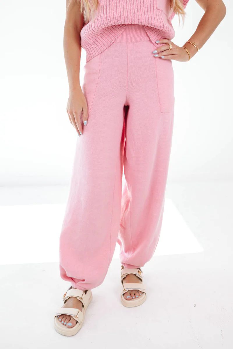 Easy Breezy Joggers - Pink | The Impeccable Pig